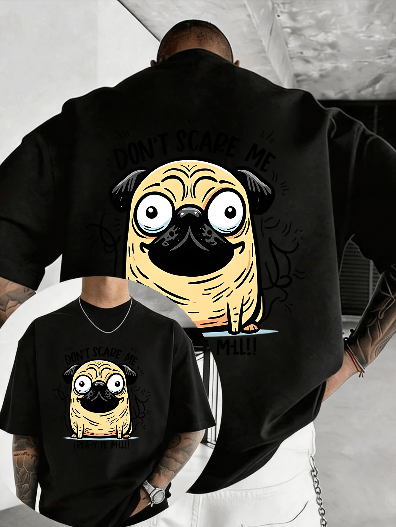 Camisetas masculinas - Preto - Ver 1