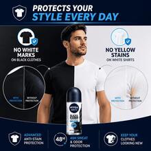 Nivea Black & White Invisible Roll-On Deodorant - 1.69 Fl Oz - Pack Of 2 - 多樣化香型 - 查看 6
