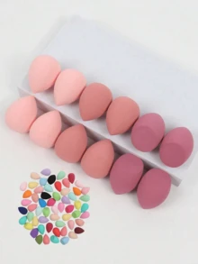 12pcs Basic Makeup Sponges, Suitable For Liquid, Cream And Foundation, Multicolor Makeup Sponges, Latex-Free Dry And Wet Use Foundation Makeup Puff, Suitable For All Skin Types. Mini Cushion Puff, Liquid, Cream And Powder Flawless Makeup Sponge, Multicolor Makeup Sponges, Latex-Free Wet And Dry Foundation Makeup Sponge. - Multicolor - View 7