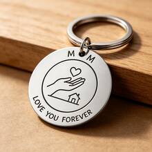 Stainless Steel Pendant Portable Home Use, Keychain Accessory With Label, Warm And Thoughtful Mother's Day Gift, Also Suitable As Pet Collar Accessory And Pet Identification Tag, Scratch-Resistant, Durable, Long-Lasting Shine - Multicolor - View 6