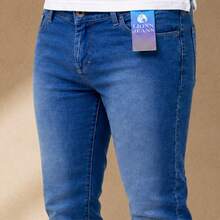 KIT 2 Men's Slim Fit Jeans Pants With Lycra And Elastane, Casual Fashion 2025, Men's Adult Denim Jeans, Gift For Fathers, Man - 兩條藍色褲子(二手) - 查看 2