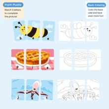 Tarjetas de palabras CVC para niños, tarjetas de rompecabezas de palabras de 3 letras 54 piezas, juegos divertidos de fonética y ortografía, juguetes de aprendizaje de palabras a la vista, actividades de lectura para jardín de infantes, preescolar y niños pequeños, suministros educativos para el aula y la escuela en casa, regalos de vuelta a la escuela para niños y niñas - Multicolor - Ver 4