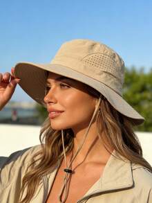 Sombrero unisex, sombrero para hombres y mujeres, a prueba de viento, protección solar, protección UV, diseño 3D, plegable, moderno y versátil, adecuado para playa, salidas, senderismo, ciclismo, viajes, desplazamientos, actividades al aire libre, calle, citas, trekking y varias ocasiones - A - Ver 5