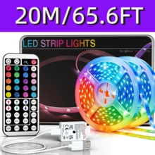 3ft-100ft LED Light Strip, Suitable For Bedroom, Living Room, Game Room, Kitchen, TV Backlight, Can Be Used As Holiday Gift. Equipped With 44-Key Remote Control, Color, Brightness And Speed Adjustable. - Multicolor Light - View 14