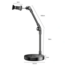 Adjustable Multi-Functional New Foldable Tabletop Tablet Stand, Slouchy Bedside Phone Holder Suitable For Watching Videos, Live Streaming, Food Photography, Daily Video Watching, Suitable As Gift For Various Occasions, Spring Birthday Gift - Black - View 10