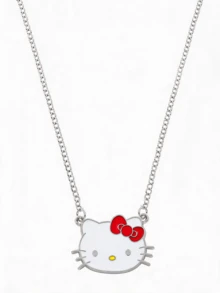 Miniso Hello Kitty 吊墜項鍊 1件裝 銀色調 輕量舒適耐用 女款 日常休閒派對禮物 - 樣式1 - 查看 5