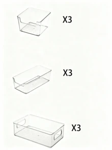 1/3/6pcs Transparent Plastic Storage Boxes, Stackable Clear Organizer Containers, Multi-Functional Drawer-Style Storage Boxes, Suitable For Cosmetics, Skincare, Stationery, Snacks, Kitchen Utensils, Bathroom Toiletries, Suitable For Vanity, Desk, Bathroom, Kitchen, Storage Room - Transparent - View 18