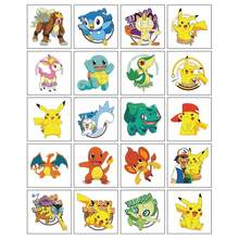 pokemon 20/10 Pcs Set New Pokémon, Squirtle, Waterproof Temporary Tattoo Stickers, Cartoon Character Tattoo Stickers Gift - Multicolor - View 8