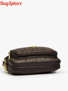 2026 New Classic Versatile Solid Color PU Waterproof Rhombus Design Retro Fashionable Metal Animal Logo Decor Shoulder Bag Square Bag With Letter Pattern Luxury Designer Bag Designer Bag For Women Cruise Essential Travel Essential - Coffee - View 5