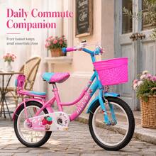 16-Inch Bicycle With Front Basket And Training Wheels, Leisure Riding Bike, Random Color - Multicolor - View 1