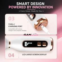 GANLAIX 1 pièce Appareil de beauté à lumière rouge et bleue, masseur facial portable pour le visage & le cou, outil de beauté rechargeable USB 500mAh avec chaleur & vibration, contrôle facile, cadeau de Noël et du Nouvel An - Multicolore - Voir 6