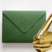 1pc Personalized Embossed Stamp, Custom Handmade Embossing Stamp For Logo, Wedding Logo And Library Books, Forever Love Stationery, Custom Wedding Items, Personalized Gift, Book Lovers Gift - Gold - View 3