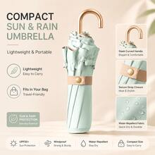 女款創意折疊傘，防曬防雨雙用設計，便攜防紫外線遮陽傘，適合日常使用與送禮 - 多色 - 查看 13