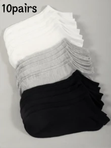 1/5/10/15/20/30/50雙 女款夏季薄款休閒時尚低口短襪、踝襪 - 彩色 - 查看 13