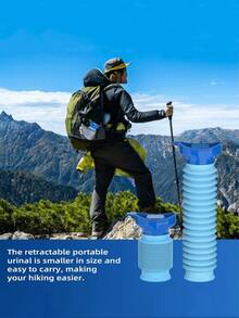750ml Portable Foldable Unisex Urinal, Foldable Emergency Toilet With Female Urination Device, Leak-Proof Odorless Travel Urine Bottle, Suitable For Camping, Hiking, Traffic Jams, Adjustable Emergency Urine Bottle, Unisex Car Portable Toilet, Retractable Personal Mobile Toilet, Urine Bottle - View 8