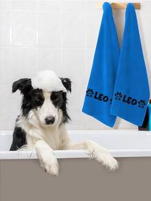 1pc Customizable Quick-Dry Microfiber Pet Towel, Suitable For Dogs Of All Sizes, Perfect For Autumn Decor And Other Scenes, Creates A Vacation Atmosphere, Super Absorbent - Multicolor - View 6