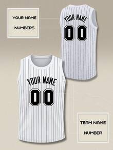 Custom Reversible Men's Basketball Jersey, Sports Performance, Personalized Team Name & Number Customization Tank Top - White - View 1