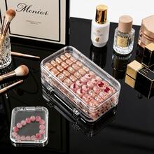 1pc Tri-Fold Wearable Nail Polish Storage Box, 4-Page Portable Nail Art Organizer, Transparent PET Plastic Travel Holder (6x3.2x1.8 Inches), Nail Care Storage, Nail Accessories, Decorative Accessories - Multicolor - View 4
