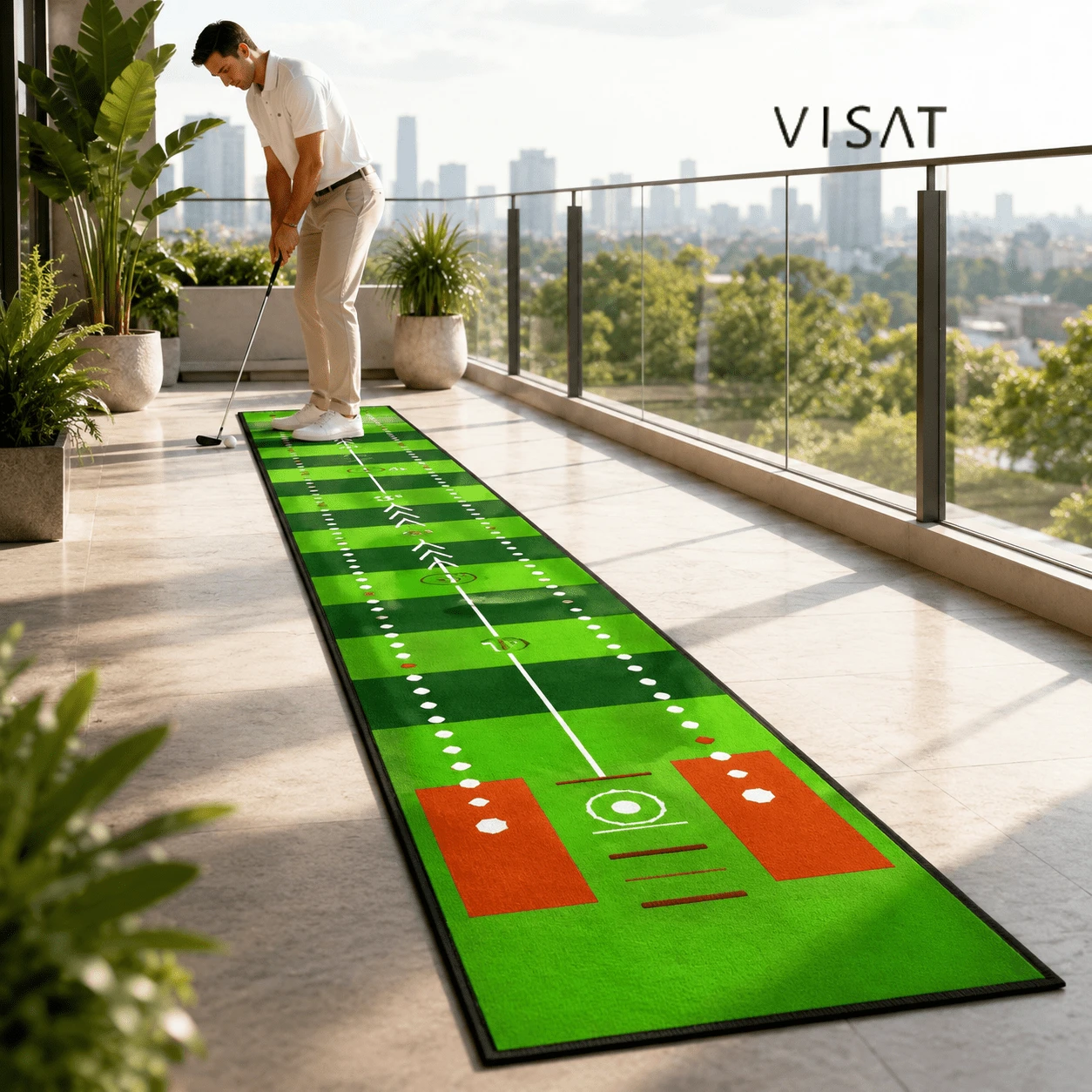 50cm X 300cm Golf Practice Mat, Indoor Putting & Swing Training Mat For Home, Office, Backyard, Garage, Patio And Small Space Golf Practice, Portable Golf Hitting Mat With Long Turf Surface For Beginners, Adults, Teens And Golf Lovers, Easy To Roll And Store, Suitable For Daily Putting, Chipping, Stance Training And Warm-Up Exercises, Lightweight Practice Aid For Improving Golf Control, Aim, Balance And Swing Rhythm, Great Golf Gift For Men, Dad, Husband, Boyfriend, Beginner Player, Ideal For Father's Day, Christmas, Thanksgiving, Cyber Monday, New Year, Birthday, Graduation, Labor Day, Memorial Day, Summer Golf Season And Holiday Gift Shopping