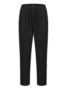 Conjunto de Kaftán para Hombre Camisa de Manga Larga Bordada Cuello Redondo y Pantalones Casuales 2 Piezas Estilo Africano Adecuado para Festivales, Regalos, Negocios - Negro - Ver 5