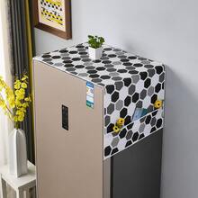 Funda antipolvo impermeable de PEVA para refrigerador con bolsillos de almacenamiento laterales, protector de parte superior de nevera, organizador de cocina - Ver 3