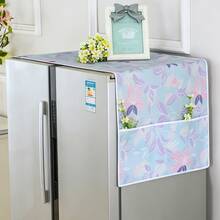 Funda antipolvo impermeable para refrigerador con bolsillos de almacenamiento laterales, protector para la parte superior del refrigerador, organizador de cocina - Ver 56