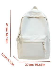 New Classic Back To School & Graduation Season Solid Color Elegant Fashion Minimalist Versatile Comfortable Travel Couple Backpack Large Capacity Multifunctional - Multicolor - View 11