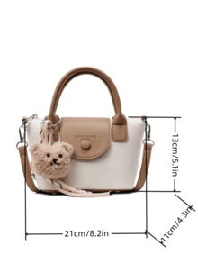 New Fashion Women's Handbag, Solid Color Minimalist PU Dumpling Bag With High-End Sense, Rope Pendant, Suitable For Dating, Shopping, Versatile & Exquisite - Beige - View 3