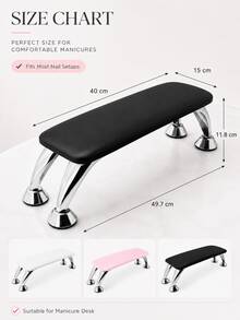 1pc Nail Pillow Armrest Extension For Manicure Table, Soft Non-Slip Nail Arm Rest Cushion With Bottom Space For Nail Lamp, Nail Art Tray & Nail Tool Holder, Professional Nail Care Accessory For Gel Nails, Nail Polish, Nail Technicians, Beauty Salon And Home Manicure - Multicolor - View 15