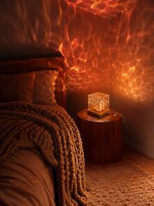 1pc[Desktop Decorative Lamp]Ocean Wave Water Ripple Projection Light, Colorful Atmosphere Night Light | Suitable For Bedroom, Dorm, Desk, Room Decoration | USB Powered - Multicolor - View 8