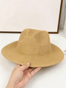 1 pieza Sombrero de vaquero de paja bohemio / Vacaciones en la playa / Unisex / Accesorio para mujer, Regalo de cumpleaños para amigos - Multicolor - Ver 2