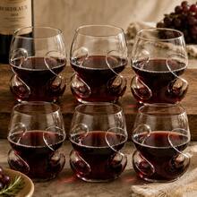 4/6-Piece Set Of 17oz/503ml, Spiral Design Crystal Handleless Wine Glasses, Red Wine Glassware, Creative Japanese Style Glass Cups, Household Drinking Cups, Tea Cups, Ideal Choice For Wine Enthusiasts And Special Occasions. - 玻璃杯 - 查看 1