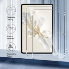 2 piezas Protector de pantalla de vidrio templado de alta definición para Honor Magicpad 2/ MagicPad 3/MagicPad4 Tablet, anti-caídas, anti-rayones, protector de pantalla de vidrio templado, compatible con varios diseños de fundas, instalación fácil y rápida - transparente - Ver 7