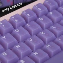 132-Key Fujimoto Tsukihide Flowers Light Purple White/Pink PC Frosted Transparent Keycaps Original Height Keycaps Compatible With 61/75/87/98 - View 6