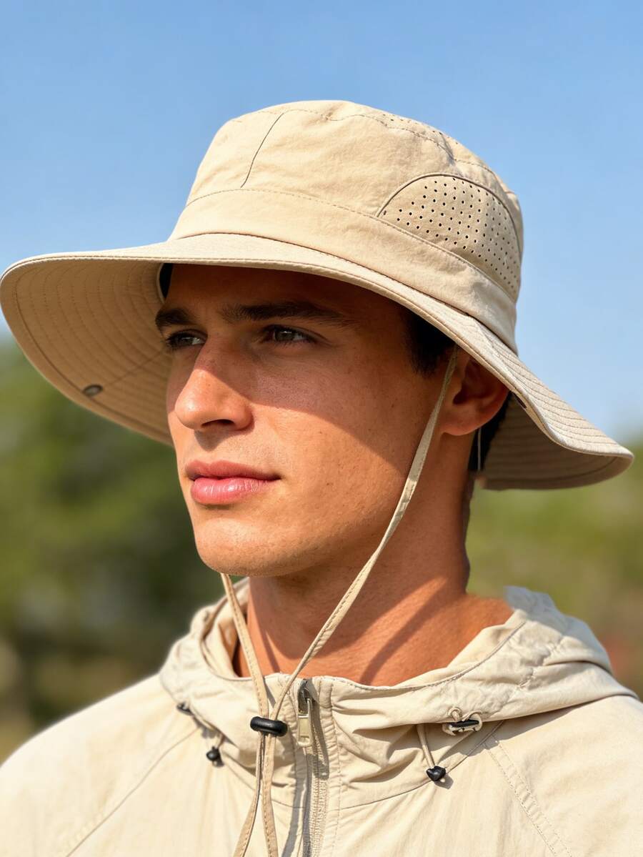 Unisex Hat, Men's And Women's Hat, Windproof, Sun Protection, UV Protection, 3D Design, Foldable, Fashionable And Versatile, Suitable For Beach, Outing, Hiking, Cycling, Travel, Commute, Outdoor, Street, Date, Trekking And Various Occasions - A - View 1