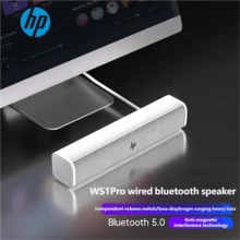 HP WS1Pro Wired Bluetooth Speaker Modern Style Bass Strip Home Speaker Surround Sound High Volume Wired Bluetooth Dual-Mode Computer Audio Original HP Speaker For PC Cellphone Laptop TV - View 2