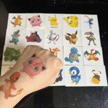pokemon 20/10 Pcs Set New Pokémon, Squirtle, Waterproof Temporary Tattoo Stickers, Cartoon Character Tattoo Stickers Gift - Multicolor - View 2
