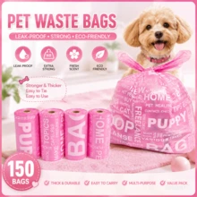 12 rollos de bolsas a prueba de fugas para excrementos de perro, diseño de huellas de patas, bolsas de plástico duraderas para desechos de mascotas, adecuadas para limpieza de mascotas y uso al aire libre, regalo perfecto de Navidad, bolsas de alta calidad para la eliminación de excrementos de perro - A - Ver 1
