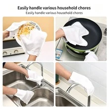 10pcs 30PCS Household Deep Cleaning Car Wiping Cleaning Multifunctional Dry & Wet Use Disposable Detail Dusting Slouchy Car Wiping Cloth Gloves - A - View 4