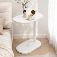 極簡可移動側邊桌，適用於客廳、臥室，可用作咖啡桌、筆電桌、辦公桌 - 白色 - 查看 1
