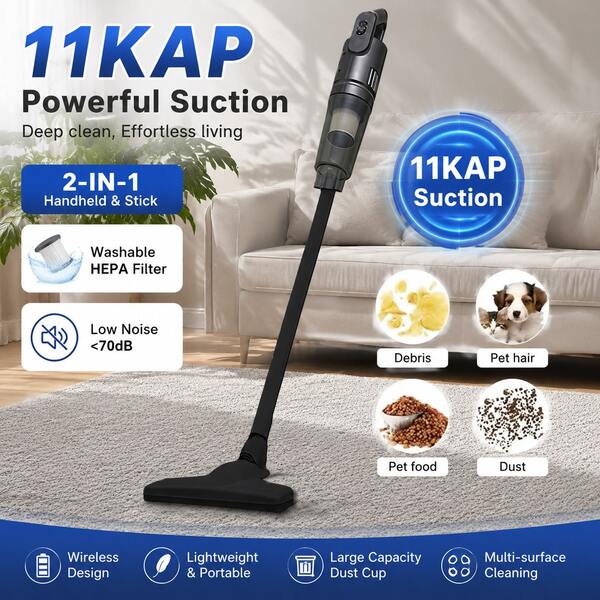 Powerful Household Vacuum Cleaner, Cordless, Upright, Anti-Tangle Design, Suitable For Hardwood Floors, Carpets, Pet Hair, And General Household Use.