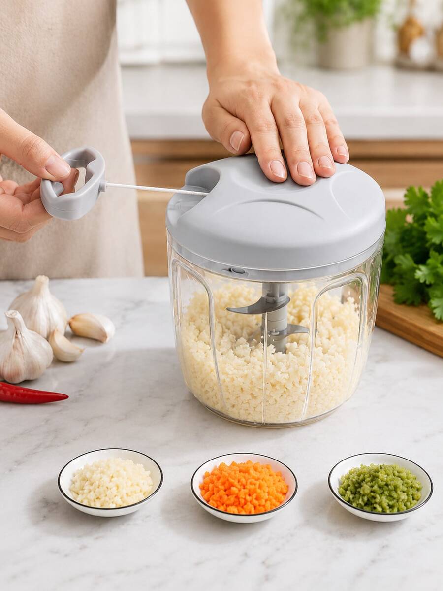 1 cái (900ml/500ml) Máy xay thịt cầm tay, máy ép tỏi, máy băm tỏi xoay, thích hợp cho rau củ, gừng, trái cây, các loại hạt, gia vị, máy thái hành tây, cà rốt và tỏi chuyên nghiệp, dụng cụ nhà bếp, đồ dùng gia đình, đồ dùng nấu ăn, dụng cụ nghiền thịt - trợ thủ nhà bếp hiệu quả, không cần điện, thích hợp làm quà tặng gia đình, máy cắt rau củ hành tây, phụ kiện nấu ăn nhà bếp