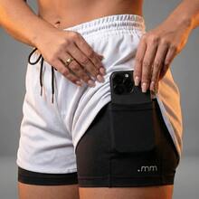 Women's Double-Layer 2-In-1 Dryfit Gym Shorts For Training, Hiking, And Other Sports - trắng - Xem 10