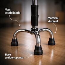 Non-Slip Rubber Tips For Canes Kit With 3 Units - Negro - Ver 4