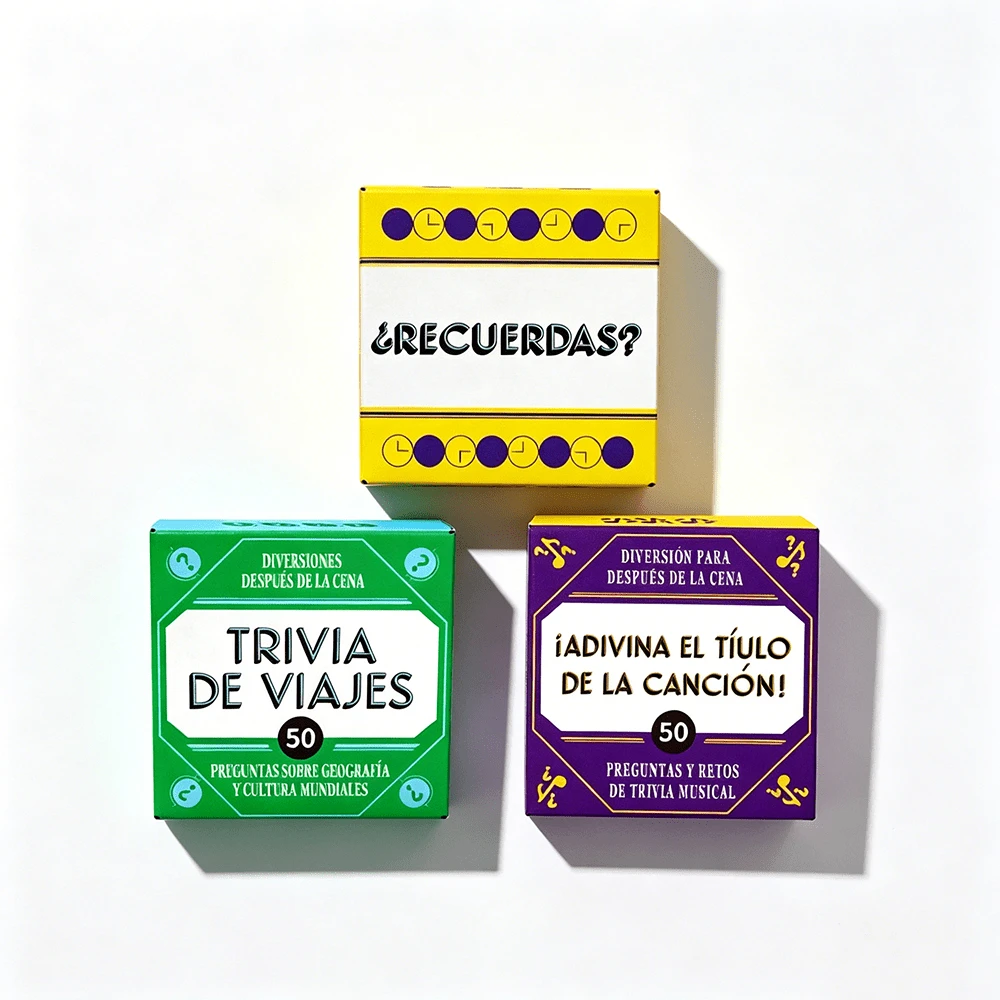 Spanish Conversation Card Game: Nostalgic Questions, Travel Trivia And Music Quiz. Fun Social Activity For Friends And Family. Perfect For Game Night And Unique Host Gift Idea - Multicolor - View 1