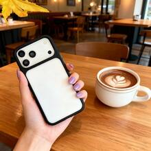 DECOPHONE Ốp lưng điện thoại acrylic trong suốt chống sốc nút mạ điện phong cách tối giản tương thích với iPhone XR, 7, 8 và 17, 17 Pro, 17 Pro Max, 16, 16 Pro, 16 Plus, 16 Pro Max, 15 Pro, 15 Pro Max - màu đen - Xem 9