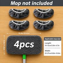 4/6pcs High Quality Reusable Mop Replacement Pads: Washable, Durable, Wet & Dry Use, High Absorbency, 2 Sizes - Multicolor - View 14