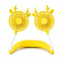 Rechargeable USB Neck Fan, Cute Sheep Design, Long Battery Life For Outdoor Use - 黃色 - 查看 5