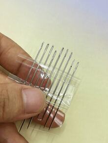 Handmade DIY Sewing Basic Needle Set, 10pcs Combination Pack, Gold Tail And Silver Tail Styles Available, Fine Polished Needle Tips, Smooth Stitching, Moderate Eye Size, Easy Threading, Suitable For Clothing Repair, Simple Garment Alteration, Embroidery, Fabric Craft Creation - Sewing Needle - View 6