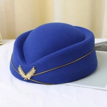 5件組空服員配件套裝，適合搭配夏季空服員制服，可用於派對及其他場合，包含空服員帽子、手套、圍巾和胸針。亦適用於舞蹈、音樂節和節日活動。空服員制服帽子配件組 空服員角色扮演 Cosplay 服裝道具 - 彩色 - 查看 10